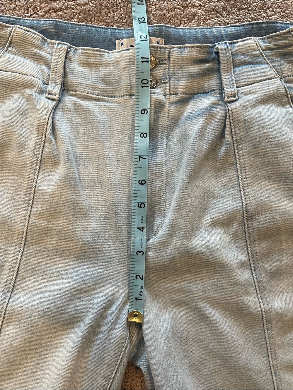 Paige Brooklyn High-Rise Wide Leg Light Blue Jeans for Women, Trouser Style, 31 - Picture 12 of 16